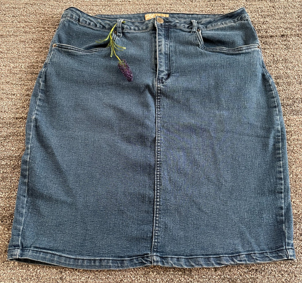 Hybrid & Company Women's Jean Skirt Stretch 22